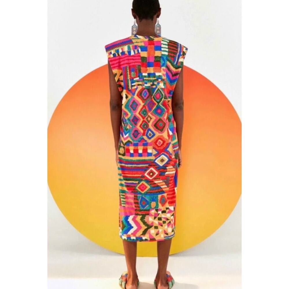 FARM Rio Multicolor Geometric Knit Mini Dress - Picture 2 of 13